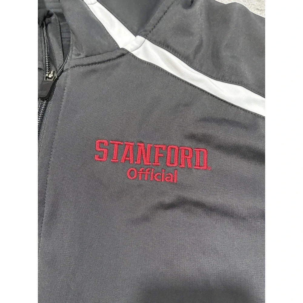 Stanford Cardinal Jacket Mens XL Gray NCAA College Nike Full Zip Track